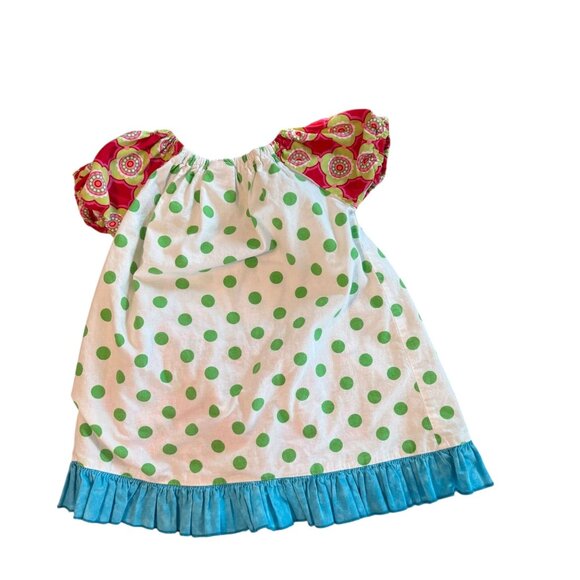 La Jenns Girls 2-Piece Polka Dot Elephant Outfit With Ruffle Top & Pants Size 5 - Picture 7 of 8